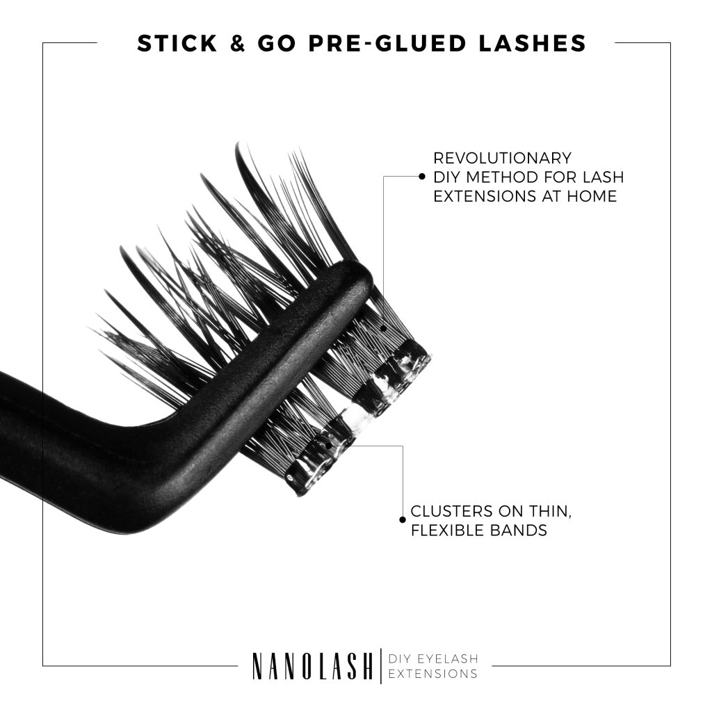 Falske øjenvipper Pre-Glued nanolash